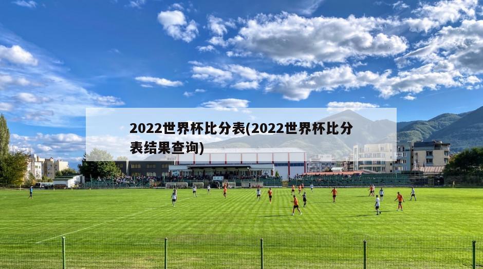 2022世界杯比分表(2022世界杯比分表结果查询)